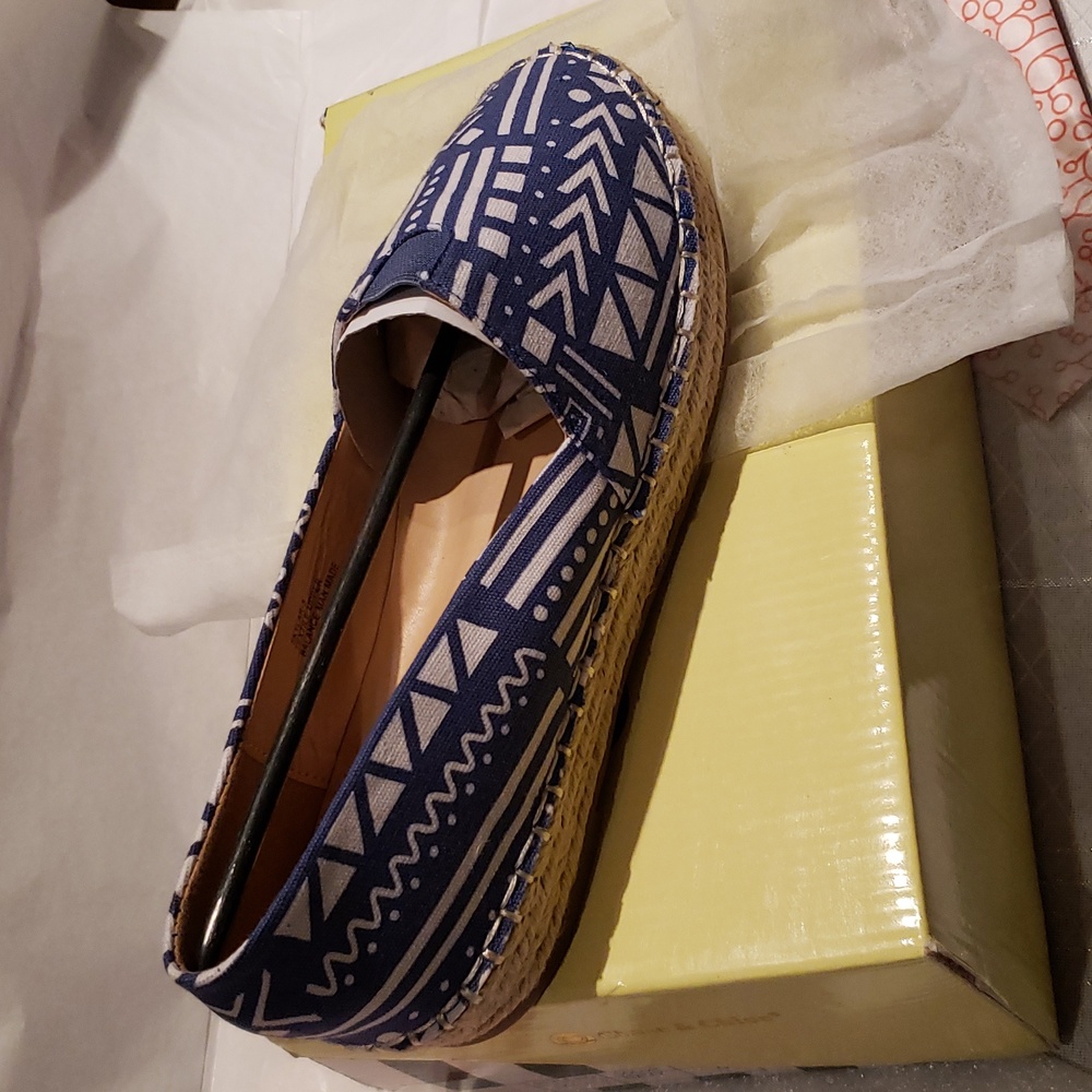 Chase & Chloe New Espadrilles Jute Platform Flats Slip-On NIB Women's 8 - Picture 5 of 16